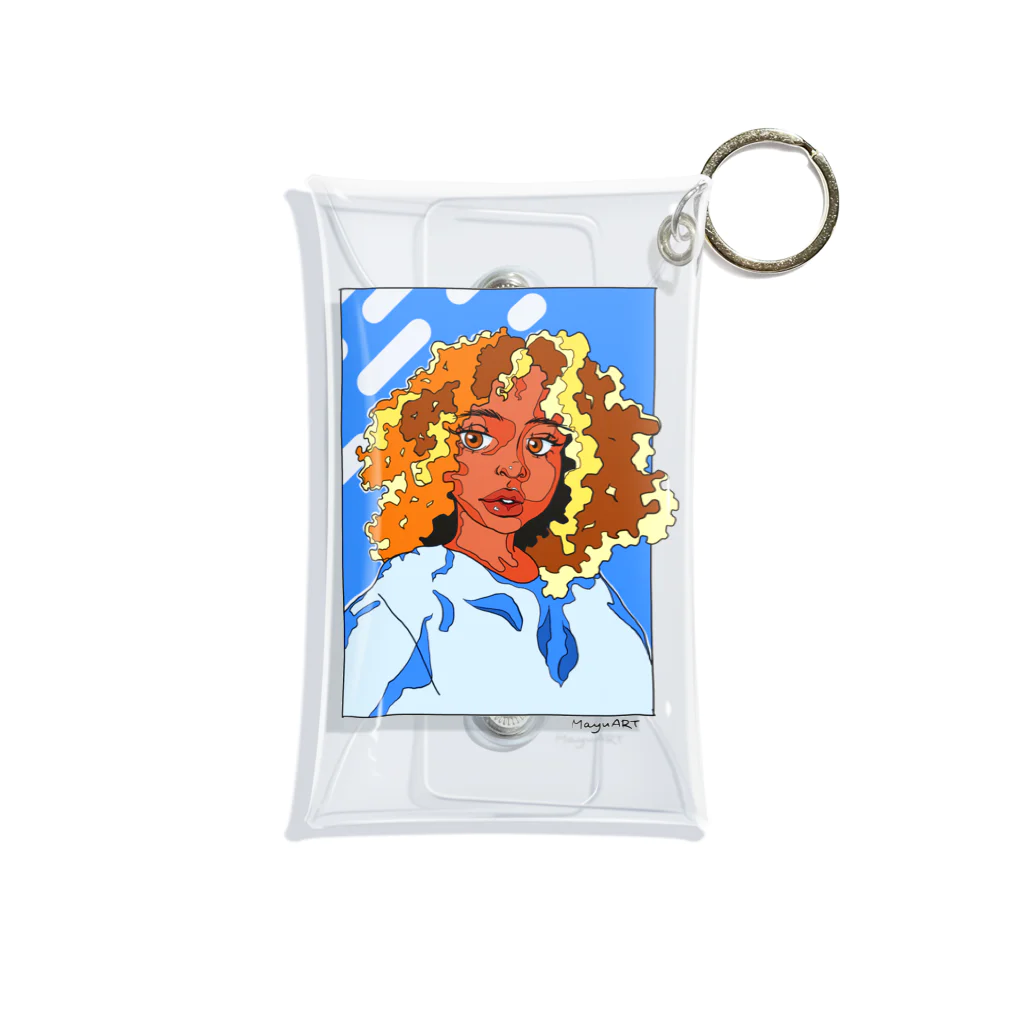 #MayuARTのCurly Hair Mini Clear Multipurpose Case