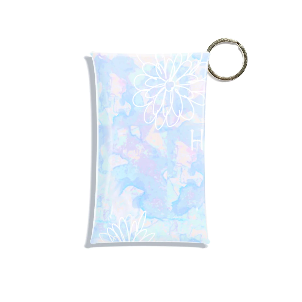 Haonnの水彩柄とお花 Mini Clear Multipurpose Case