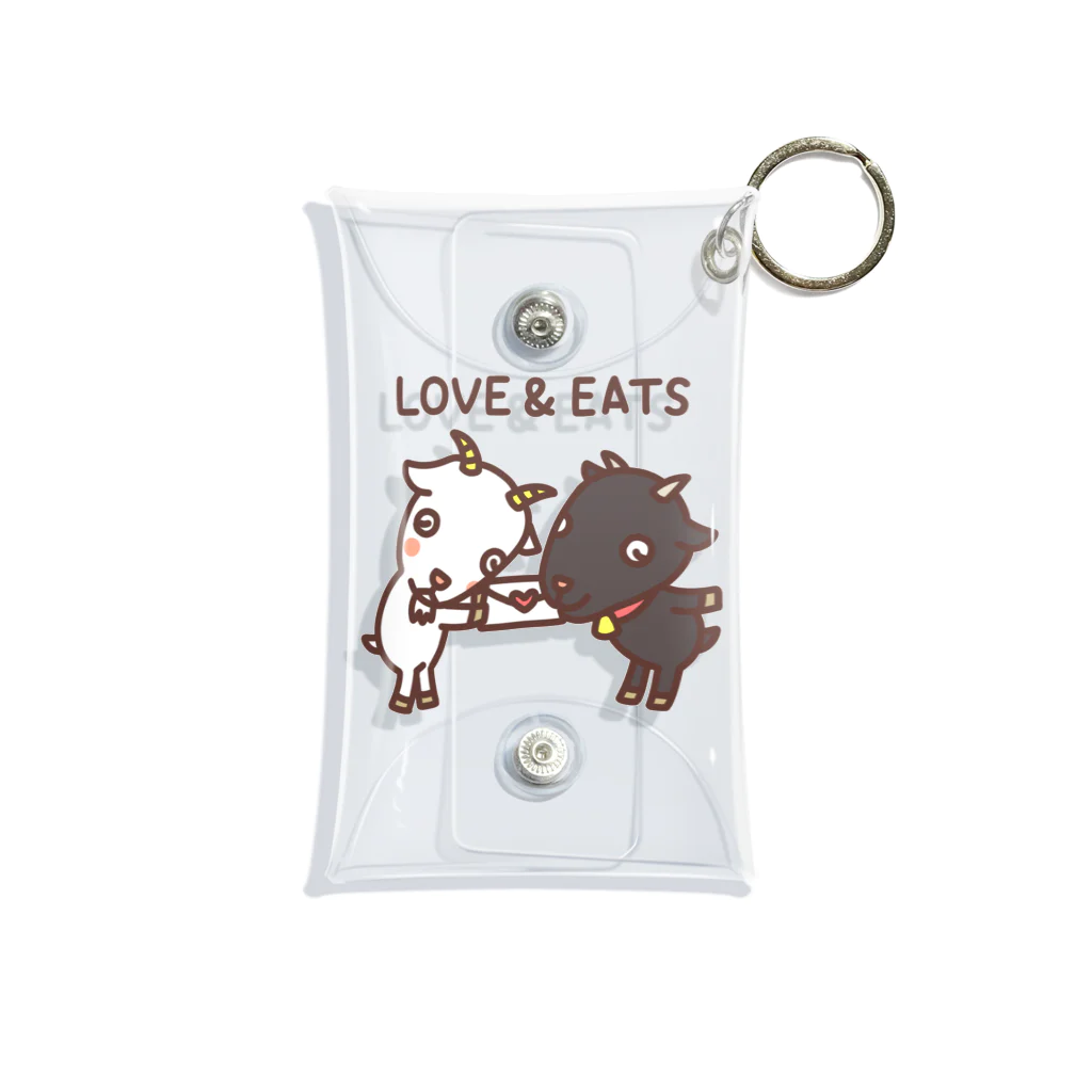 ミックスじゅーちゅの白黒ヤギさん LOVE & EATS Mini Clear Multipurpose Case