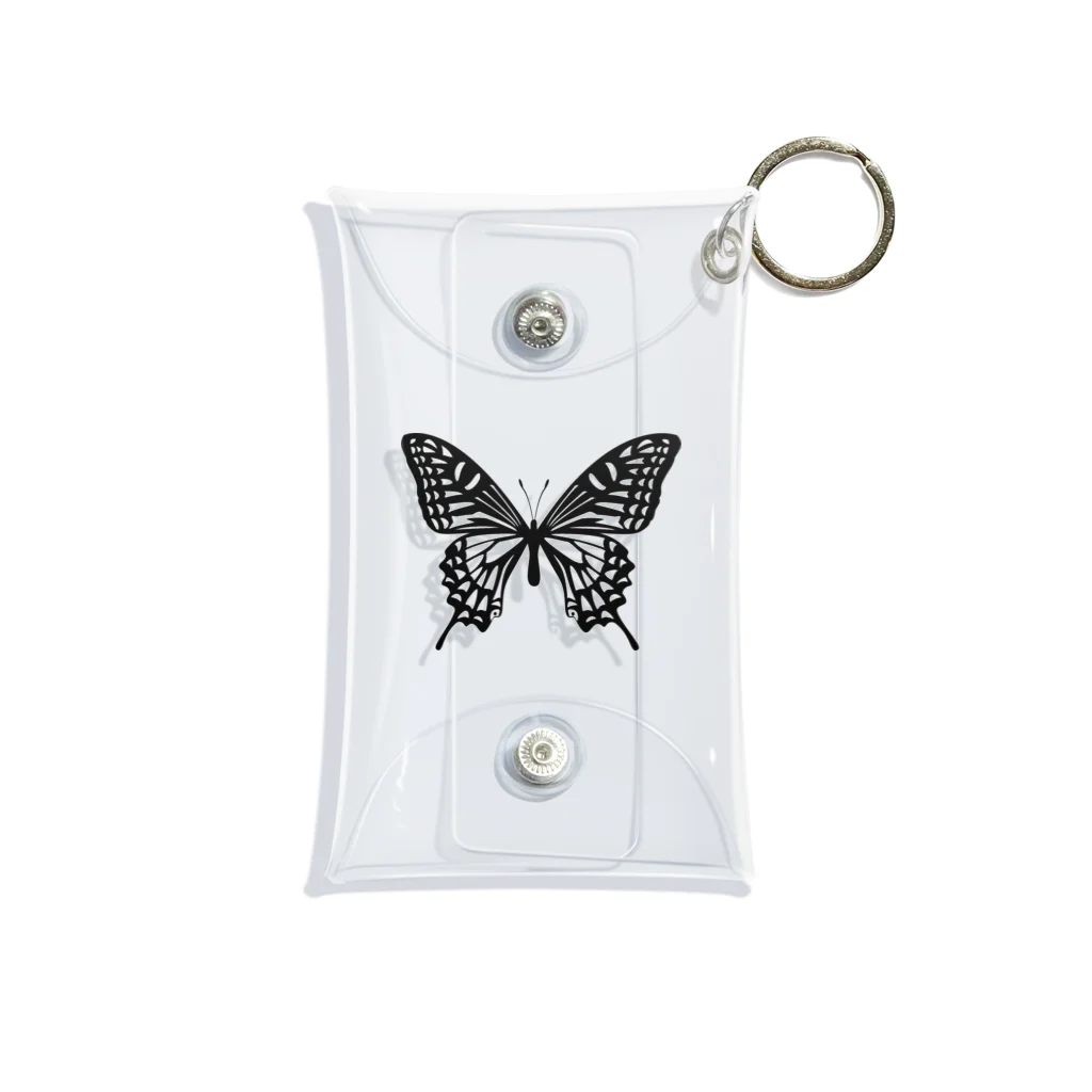 moe.のBLACK butterfly Mini Clear Multipurpose Case