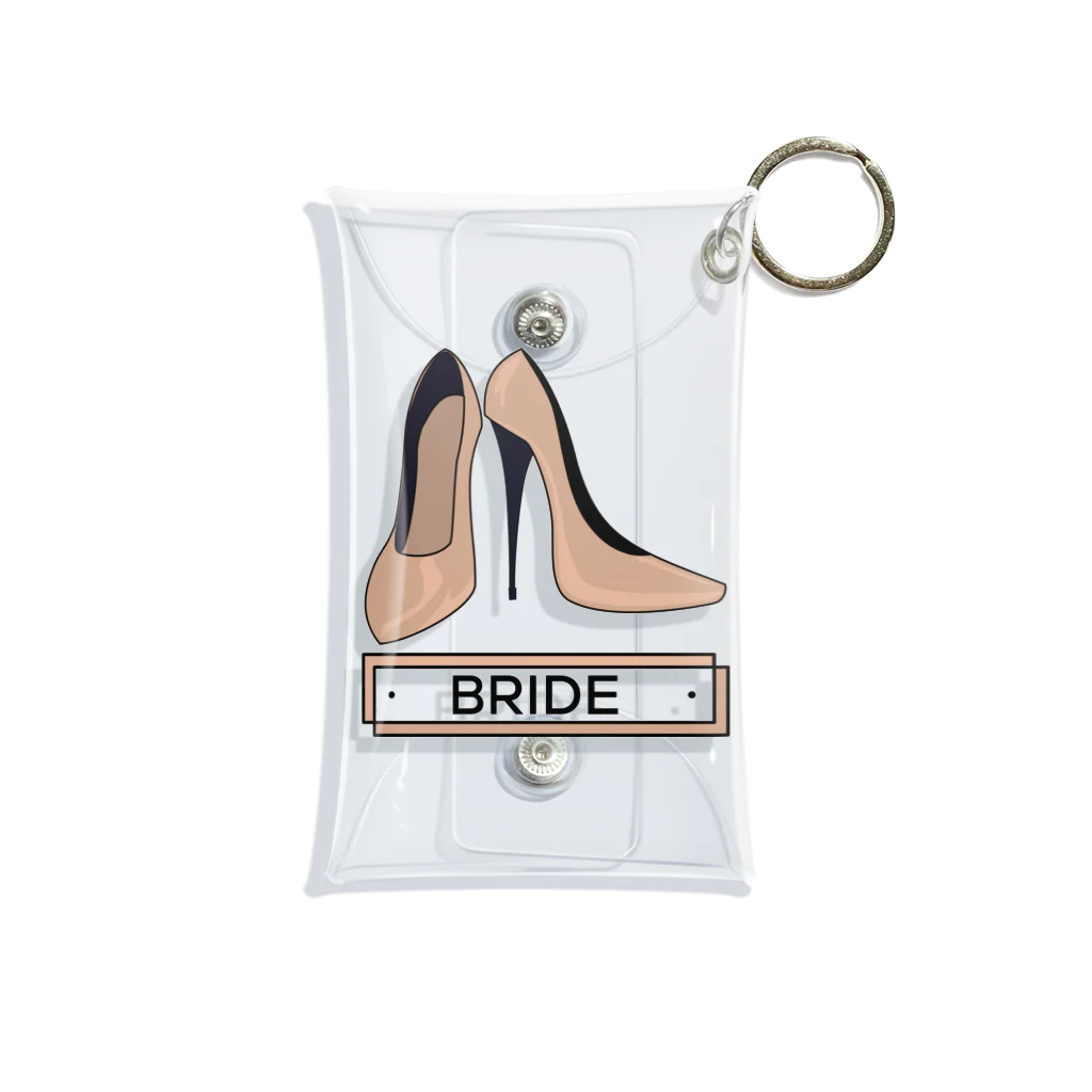 ペアTシャツ屋のシバヤさんのペア(BRIDE)ヒール_ベージュ Mini Clear Multipurpose Case