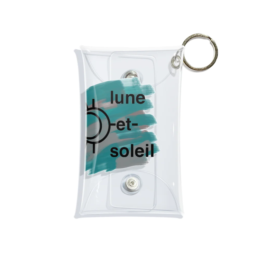 lune-et-soleilのblue and gray logo Mini Clear Multipurpose Case