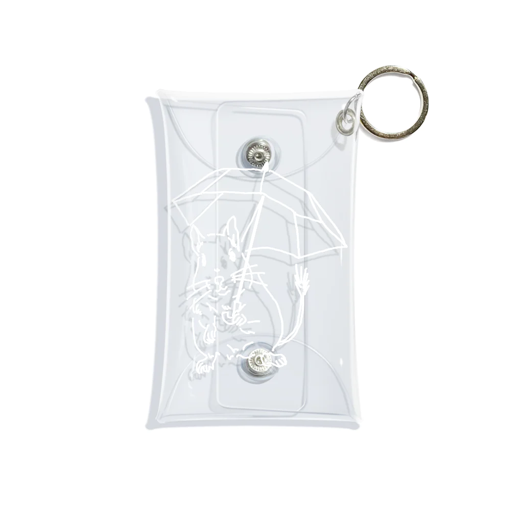 kanako-mikanのHave fun on a Rainy day(white 文字なし) Mini Clear Multipurpose Case