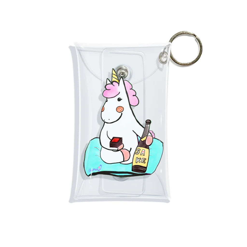 天使のやすらぎのほろ酔いこんこん Mini Clear Multipurpose Case