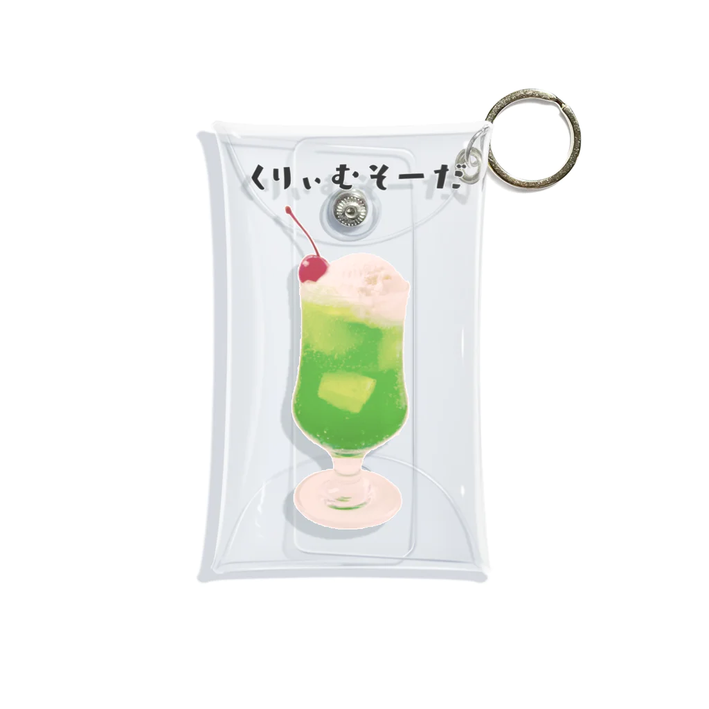 manimaniko  くるおしい猫の店のくりぃむそーだ Mini Clear Multipurpose Case