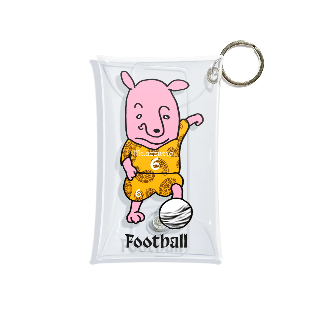 Mr.azzurroのピンクの犬〜football Mini Clear Multipurpose Case