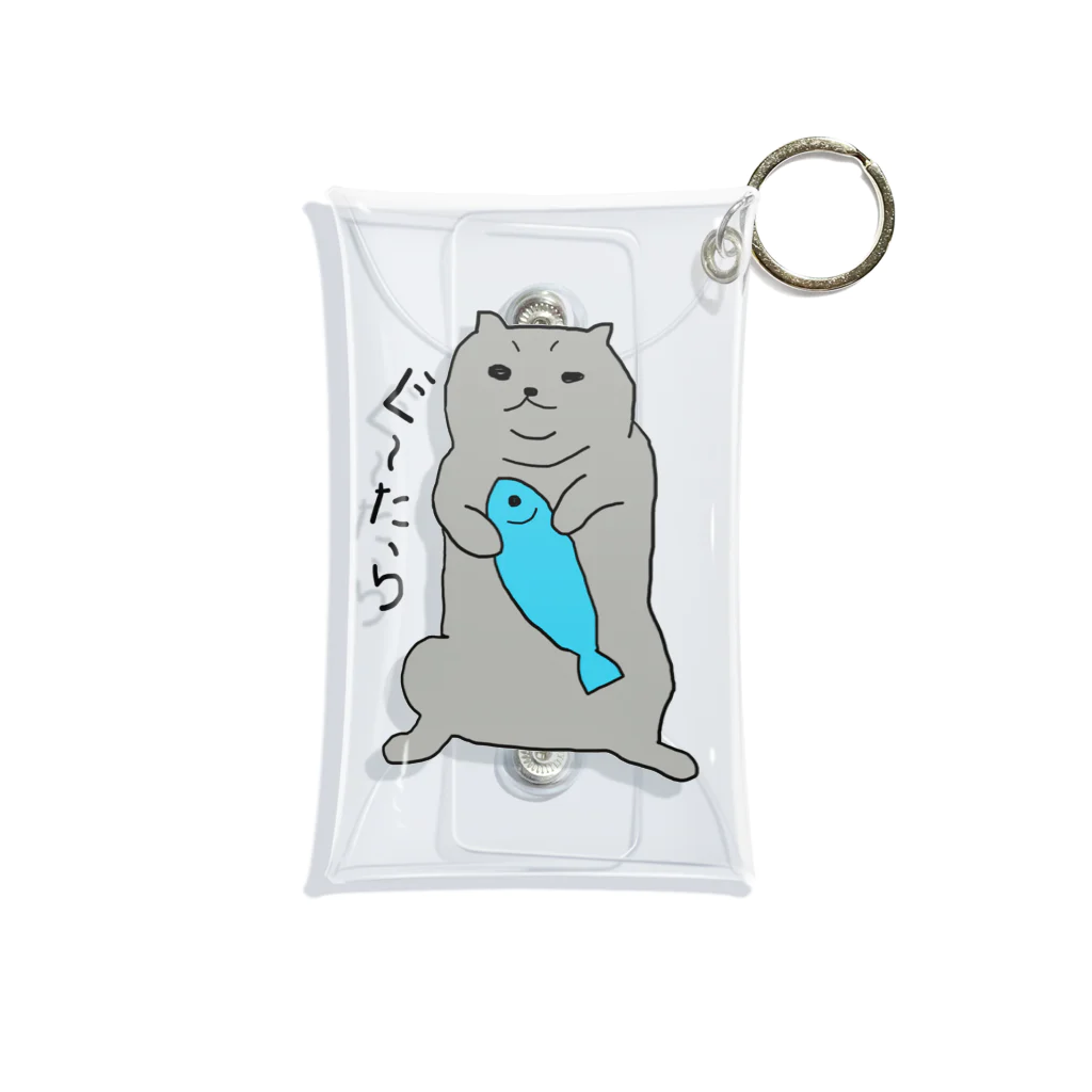 あっしゅのお店のぐーたら猫 Mini Clear Multipurpose Case