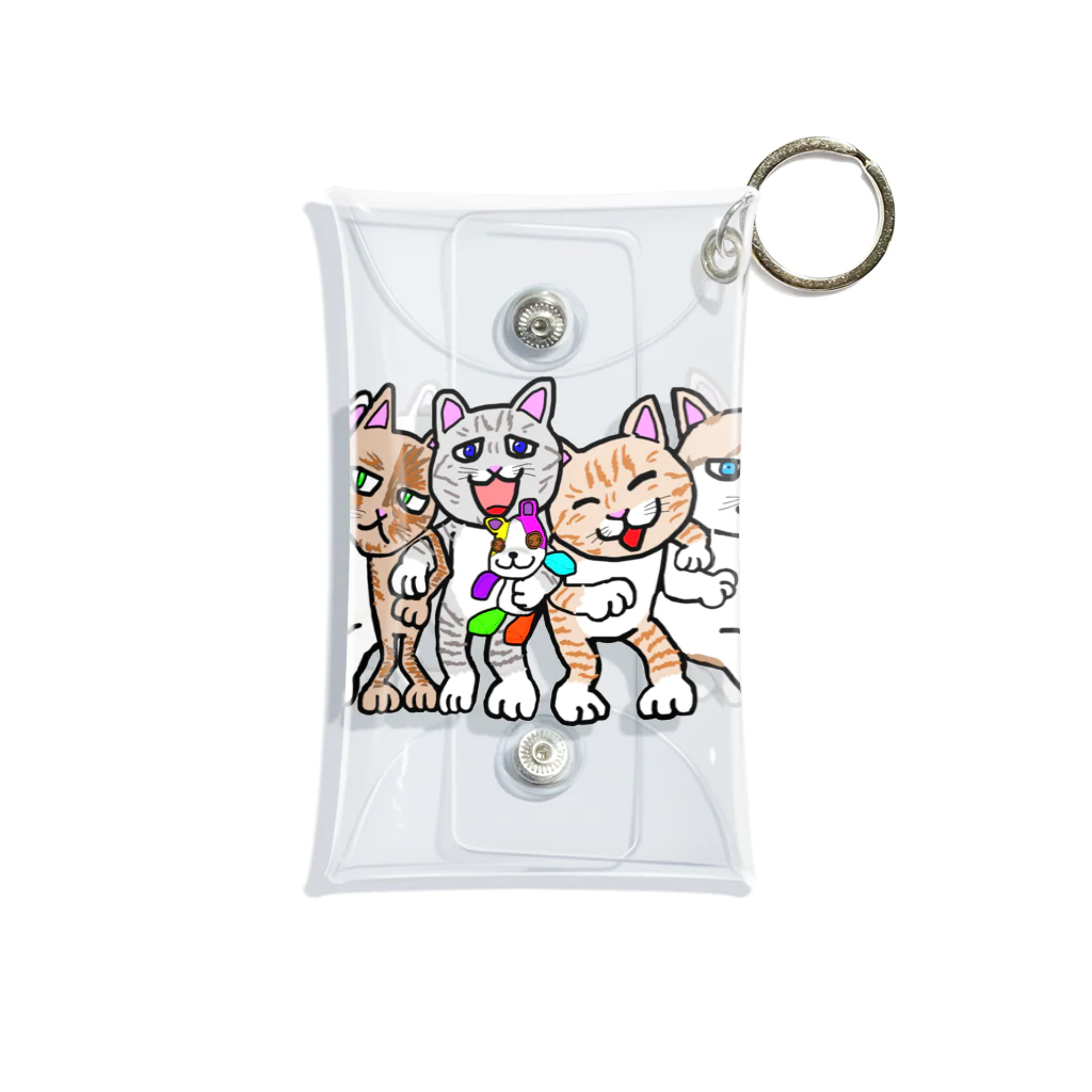 ksの猫ちゃんファミリー Mini Clear Multipurpose Case