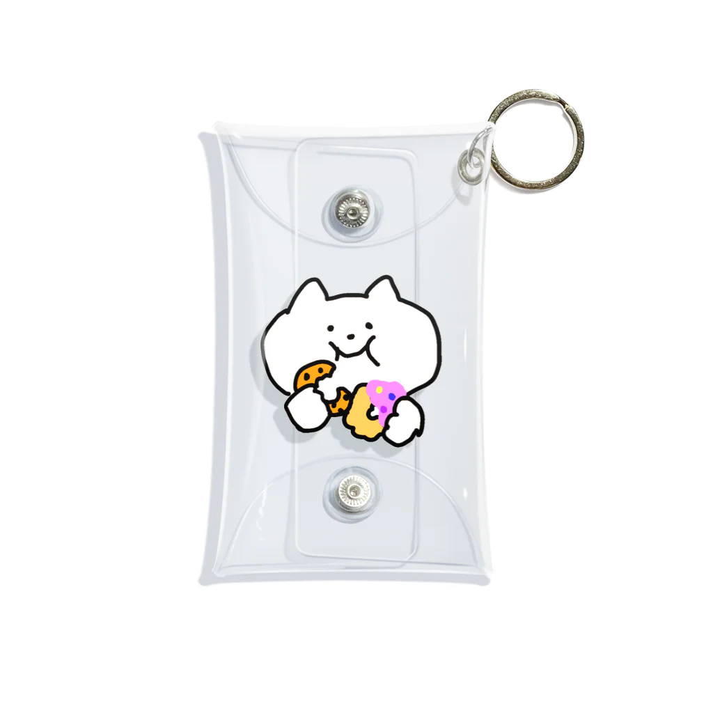 むむむのドーナツほおばりねこ Mini Clear Multipurpose Case