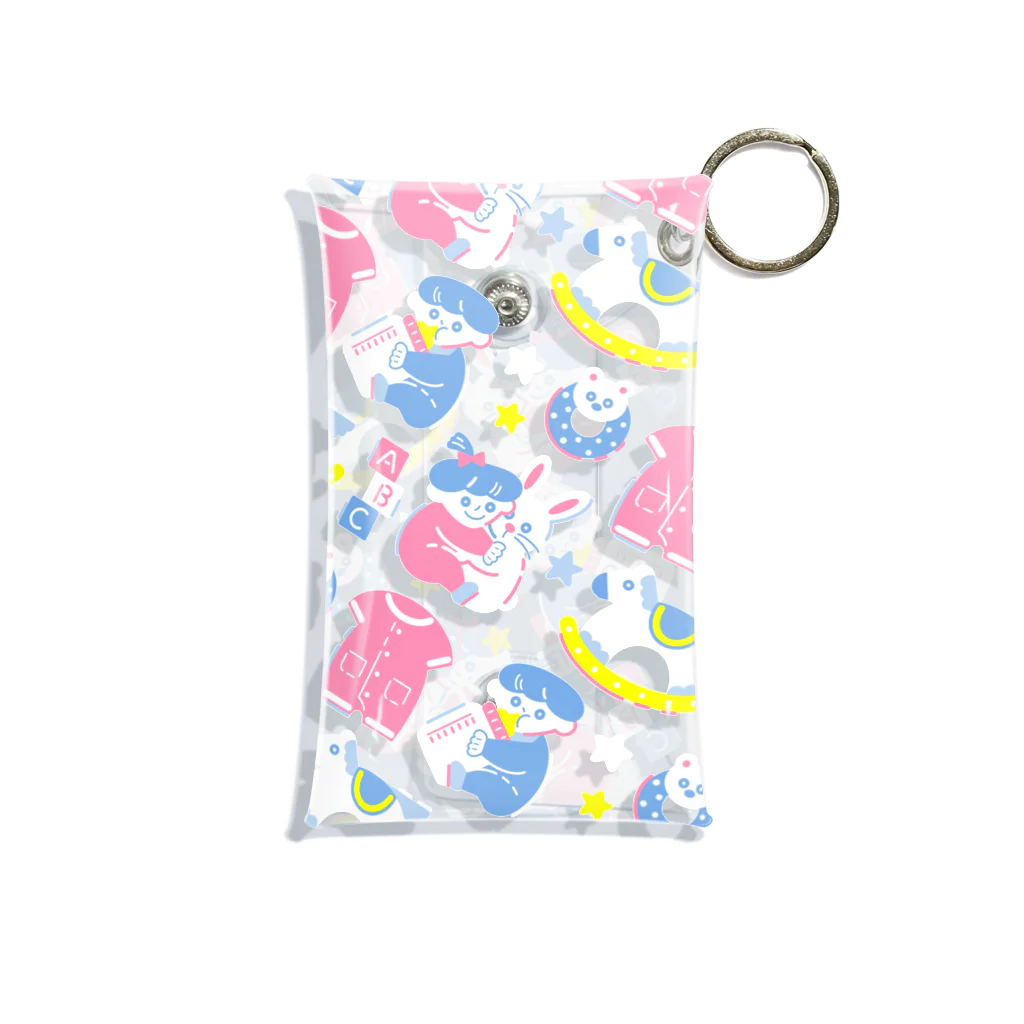 Textile for Babyの赤ちゃんのおもちゃ箱(ピンク) Mini Clear Multipurpose Case