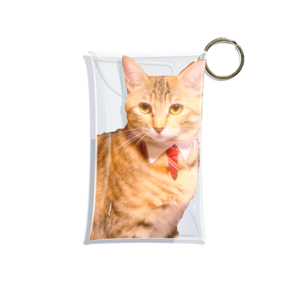 蛍遺 ( ˘꒳˘ )ケ・セラ・セラのネクタイ猫 Mini Clear Multipurpose Case