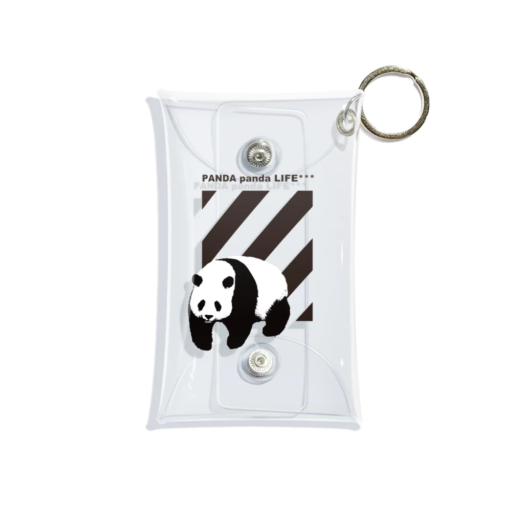 PANDA panda LIFE***の飛び出すパンダ　ストライプ Mini Clear Multipurpose Case