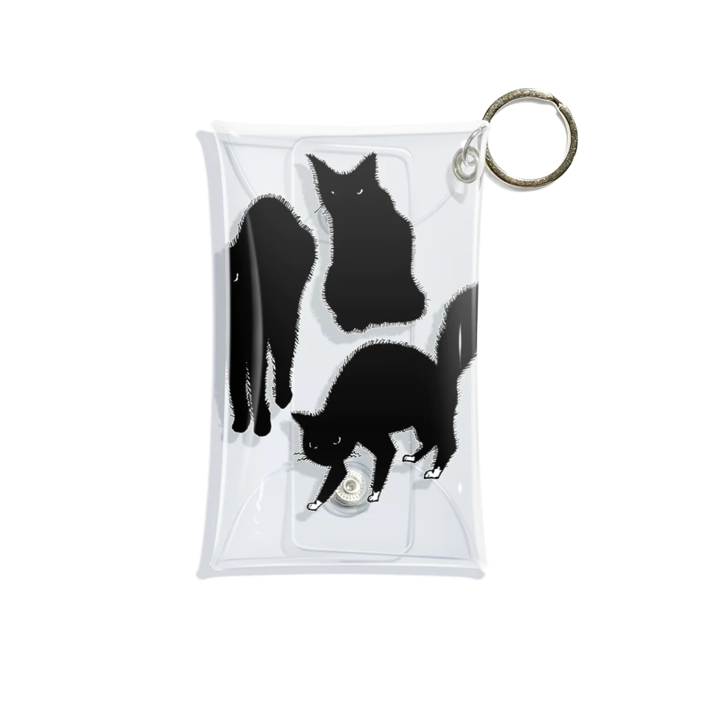 Y O L KのANGRY CAT Mini Clear Multipurpose Case