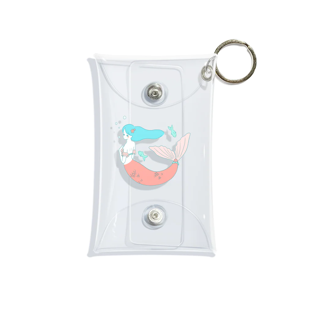 神楽 ゆらぎのおみせの人魚姫のミニクリアマルチケース Mini Clear Multipurpose Case