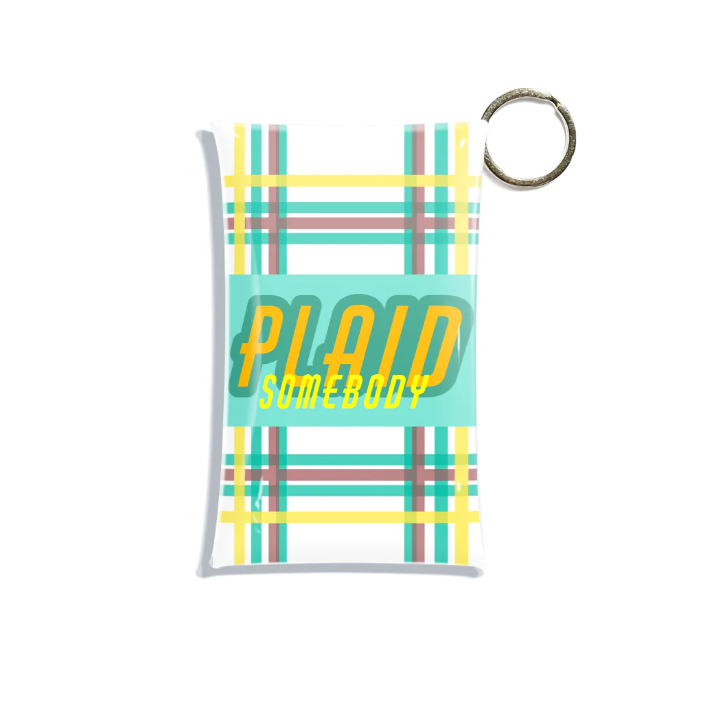 QB🦖のPLAID 미니 투명 동전 지갑