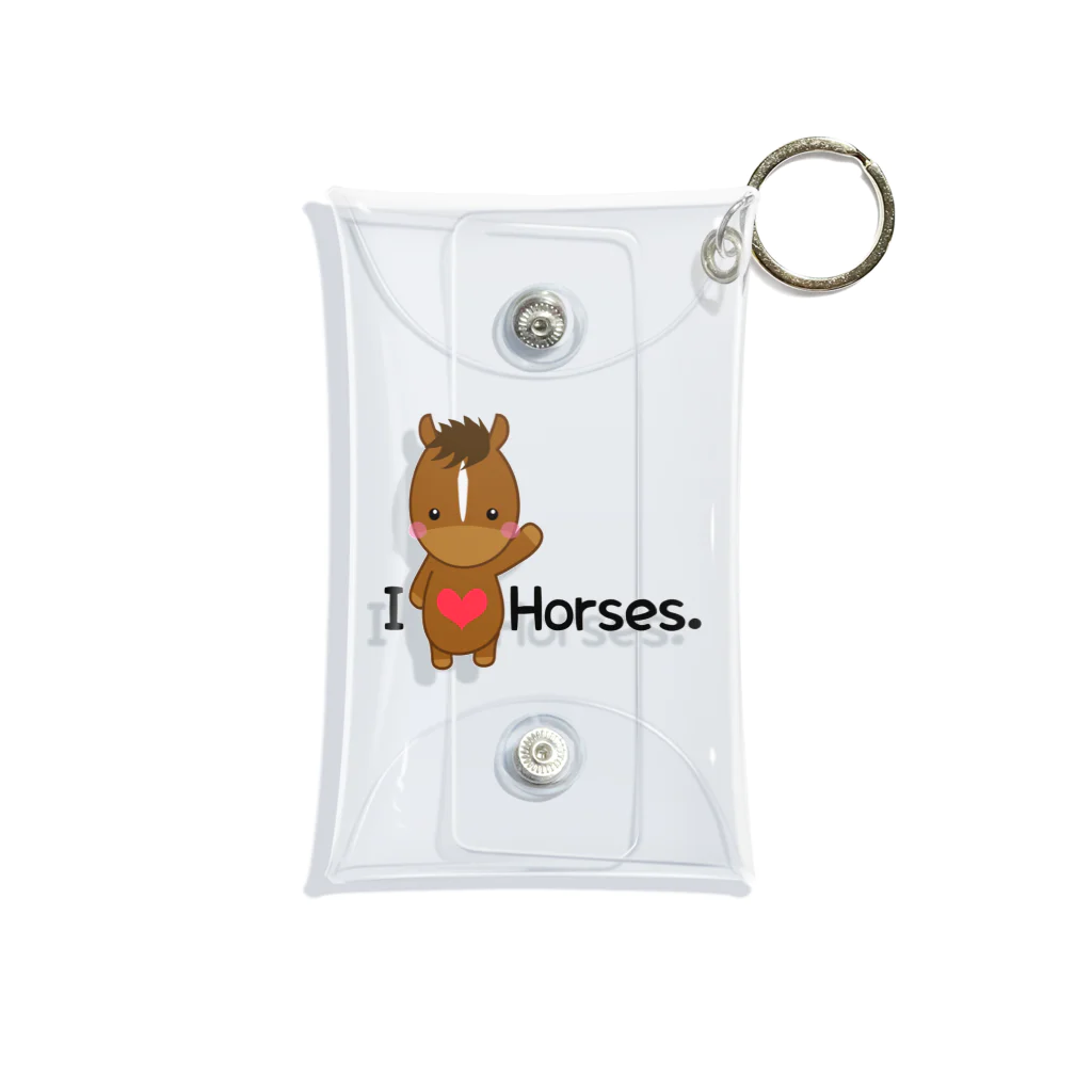 au♡lio アウリオのI love horse. Mini Clear Multipurpose Case