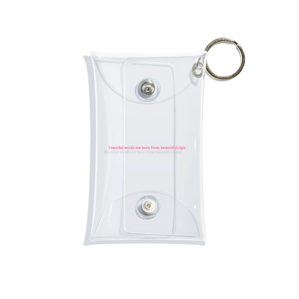 __________の“美しい唇から美しい言葉が生まれる”(ピンクリップver) Mini Clear Multipurpose Case