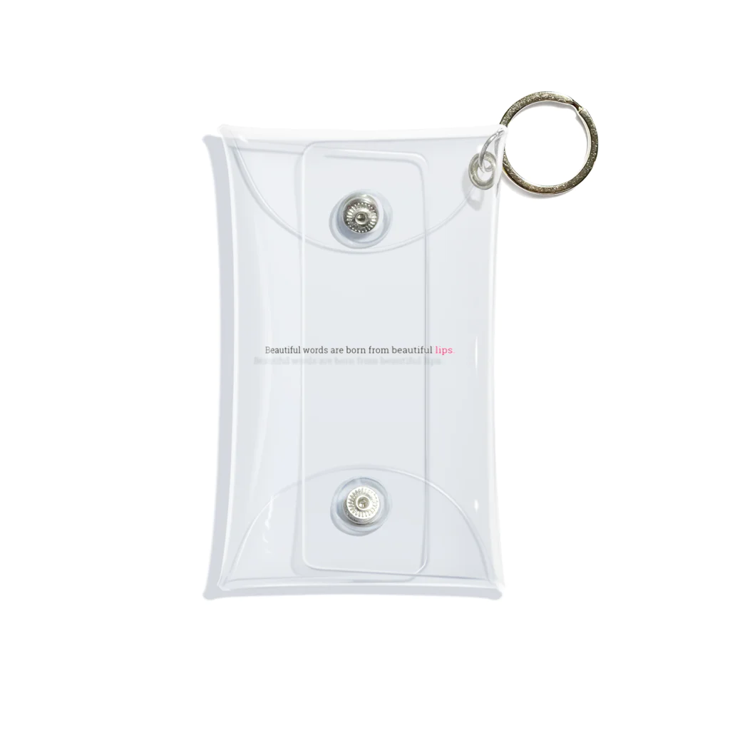 __________の“美しい唇から美しい言葉が生まれる”(forピンクリップlover) Mini Clear Multipurpose Case