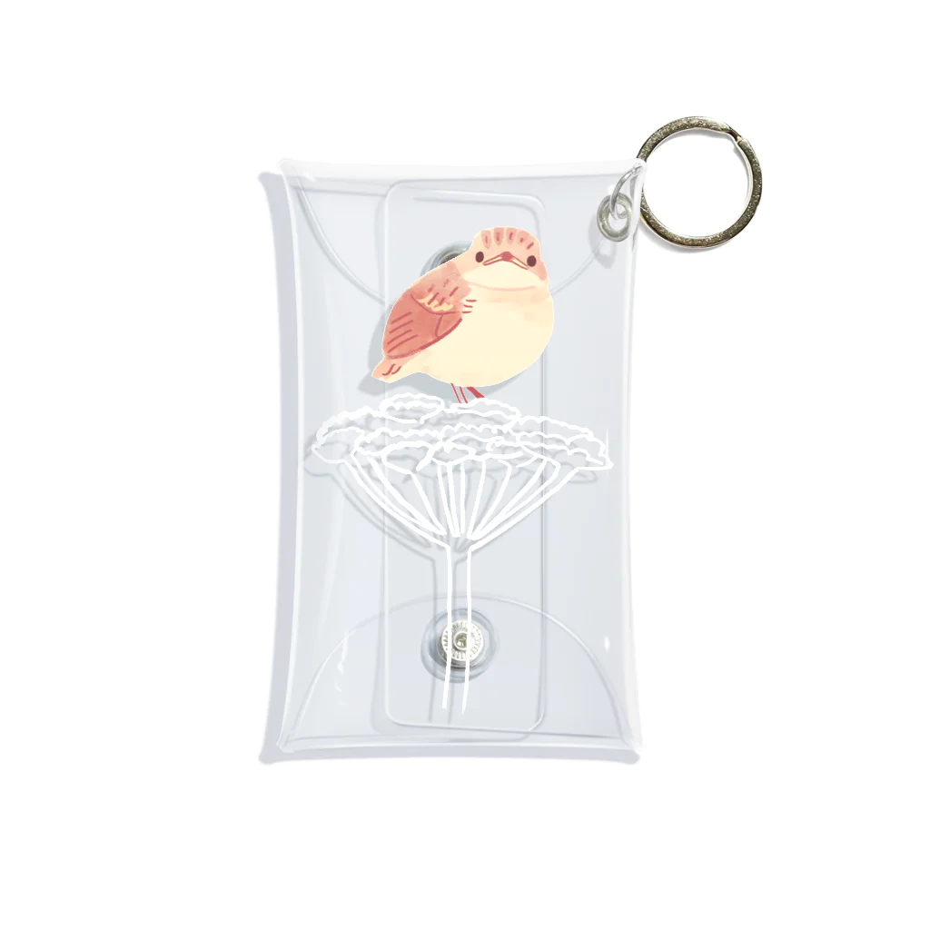 piro piro piccoloのノビタキのヒナヒナ(white) Mini Clear Multipurpose Case