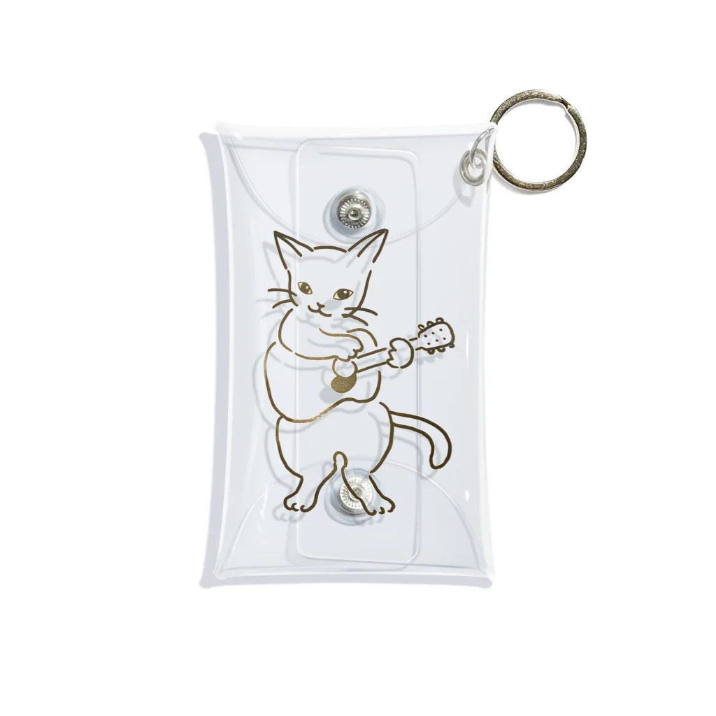 とげとげはっぱのギター弾く猫　1 Mini Clear Multipurpose Case