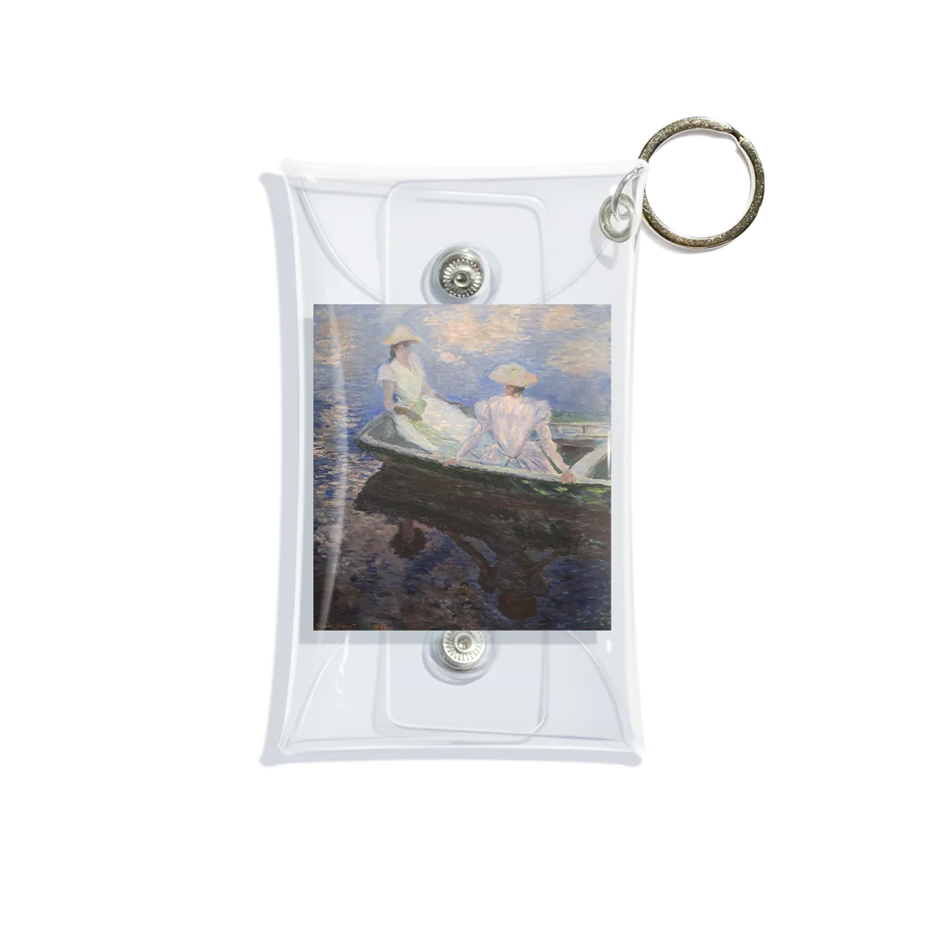 アートTシャツ 名画グッズのクロード・モネの『舟遊び』 Mini Clear Multipurpose Case