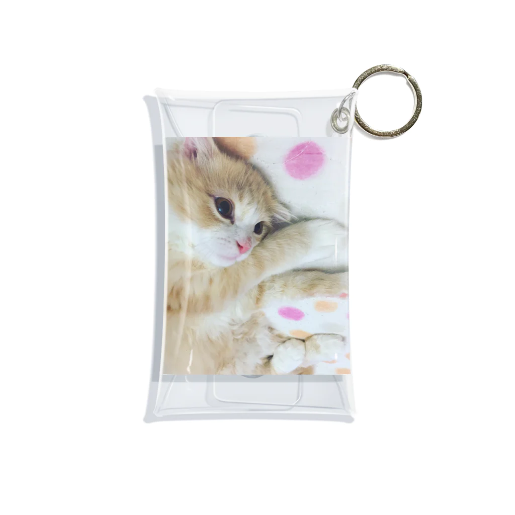 にゃんこの「めめたん」グッズのゆううつ Mini Clear Multipurpose Case