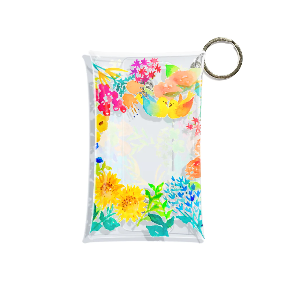 n_makiのお花に囲まれて Mini Clear Multipurpose Case