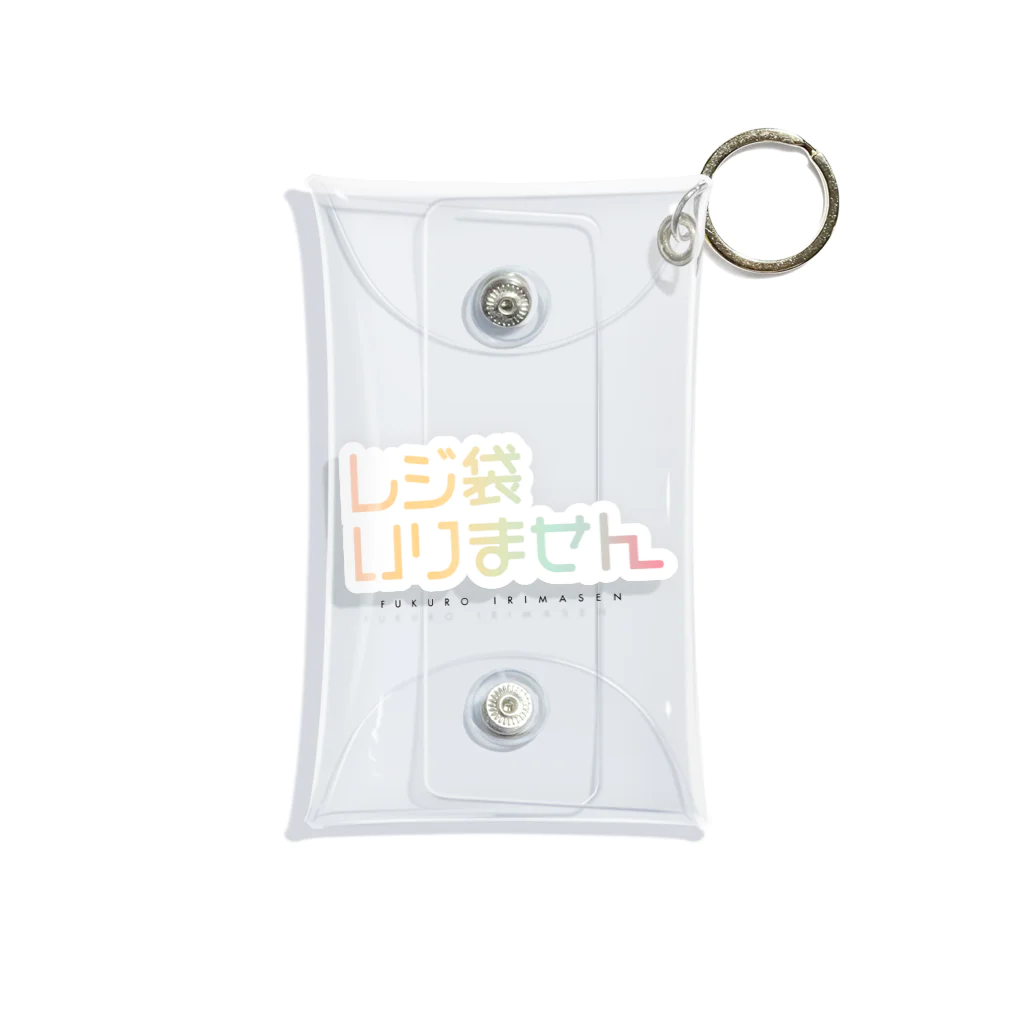 揶揄のVtuver ロゴみたいな「レジ袋いりません」 Mini Clear Multipurpose Case