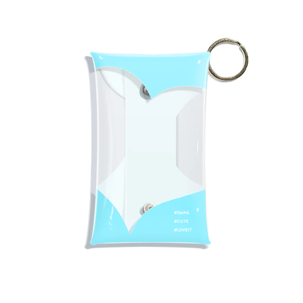 mcSHOPのアクスタケース(ハート枠Light Blue) Mini Clear Multipurpose Case