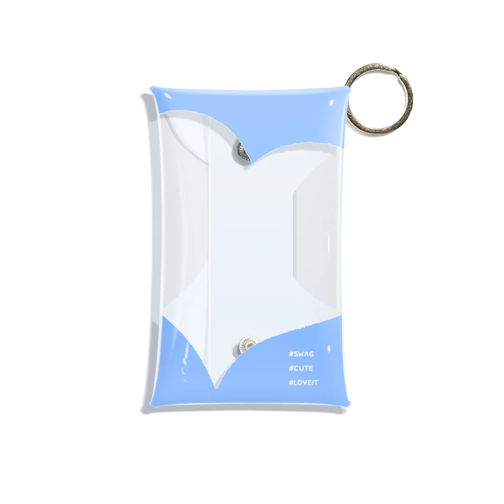 mcSHOPのアクスタケース(ハート枠Blue) Mini Clear Multipurpose Case