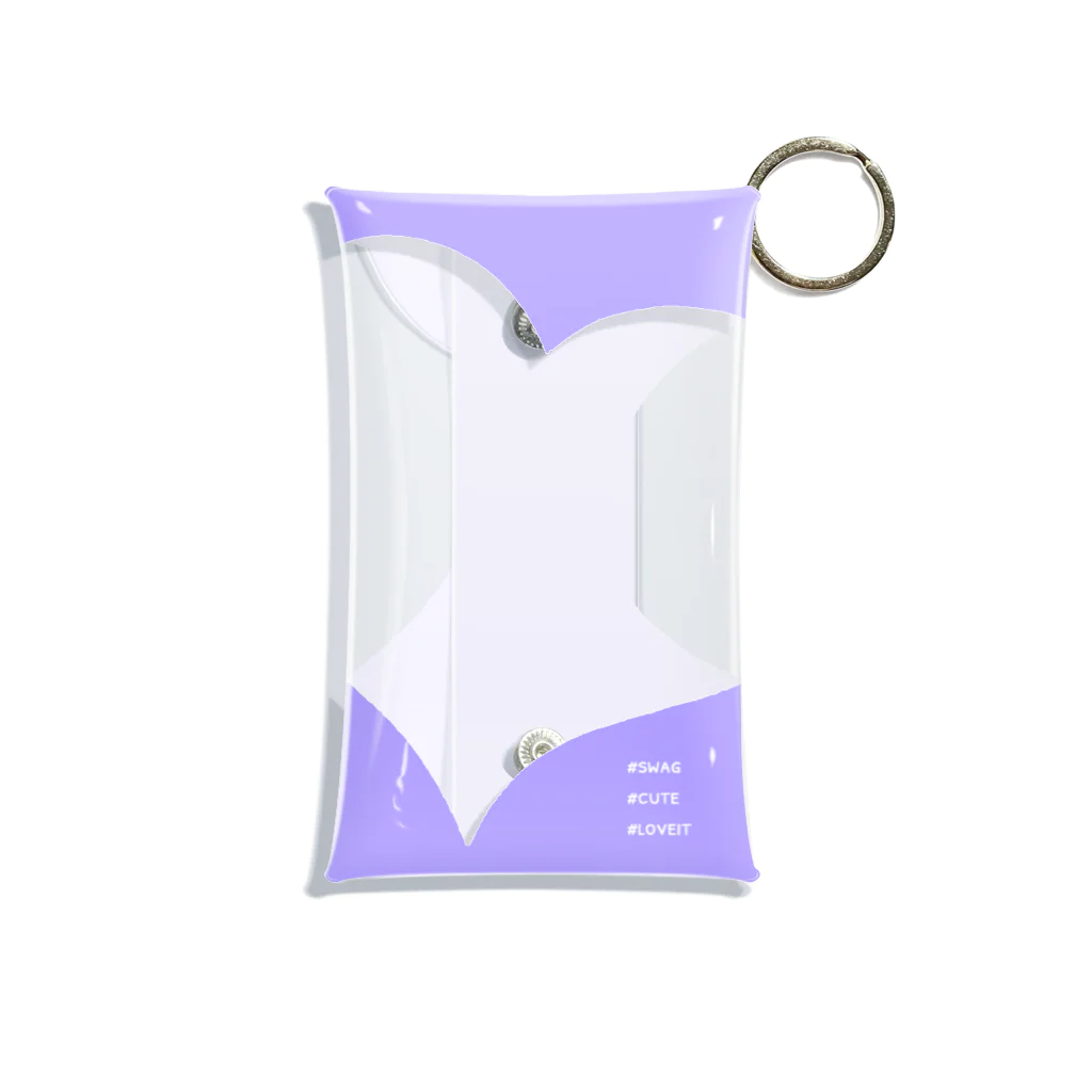 mcSHOPのアクスタケース(ハート枠Purple) Mini Clear Multipurpose Case