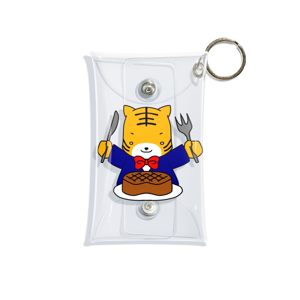 ほぼ動物園のトラのお食事 Mini Clear Multipurpose Case
