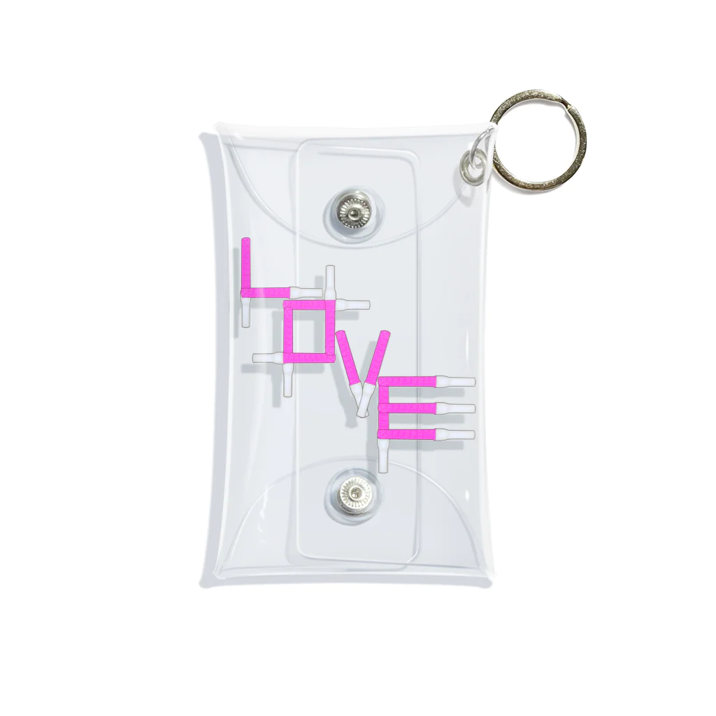 みかんの実のアクスタケース ペンライトLOVE pink Mini Clear Multipurpose Case