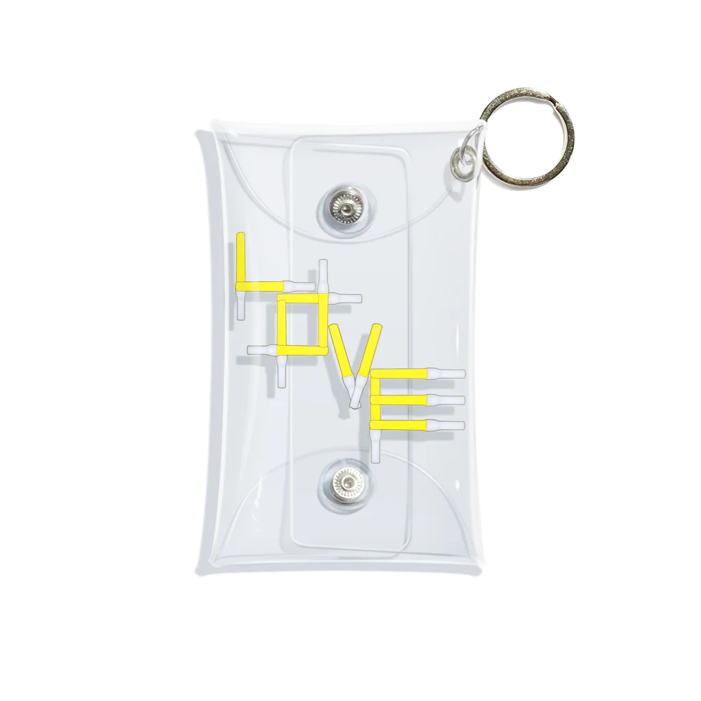 みかんの実のアクスタケース ペンライトLOVE yellow Mini Clear Multipurpose Case