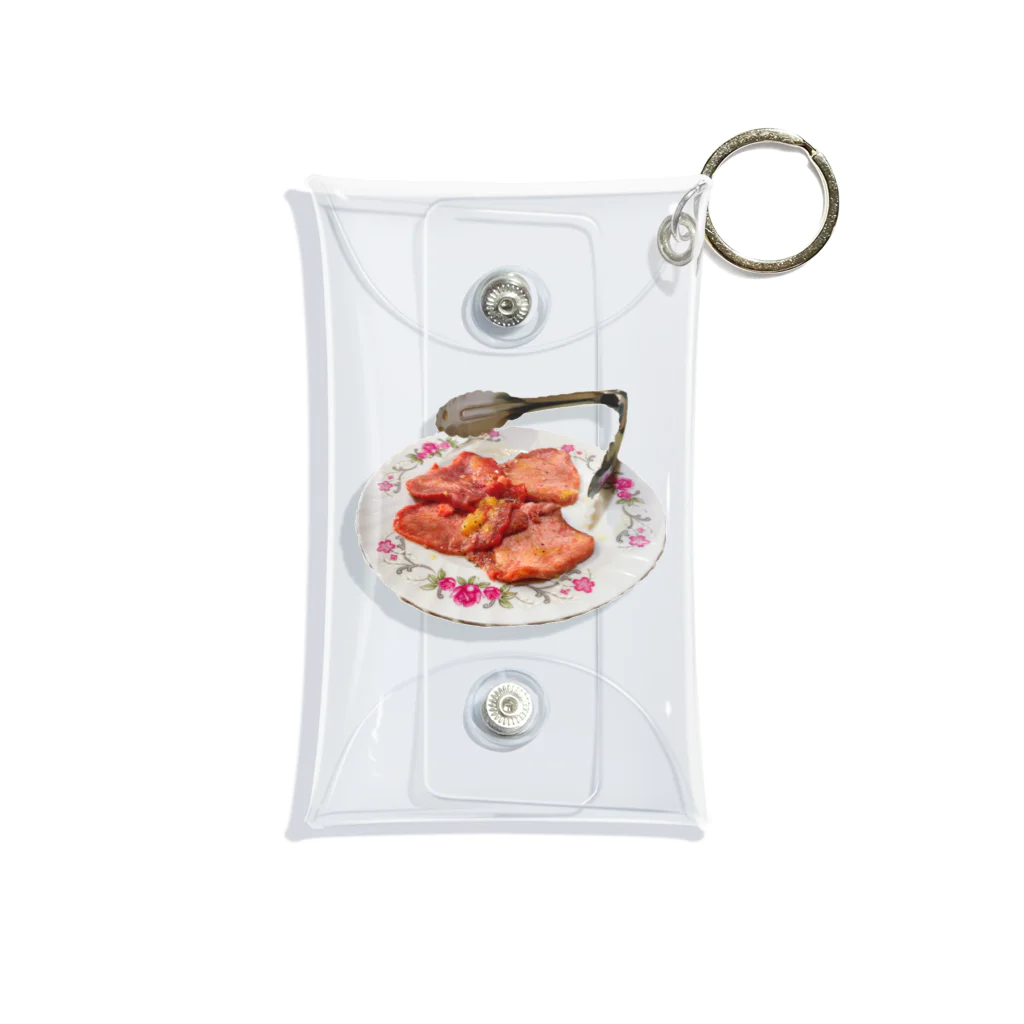 主にお肉のお肉(牛タン盛り付けver.) Mini Clear Multipurpose Case