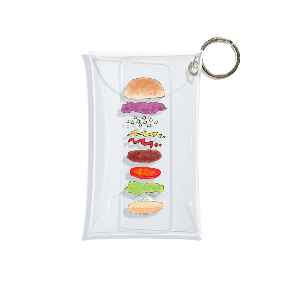 気ままに創作　よろず堂のハンバーガー Mini Clear Multipurpose Case