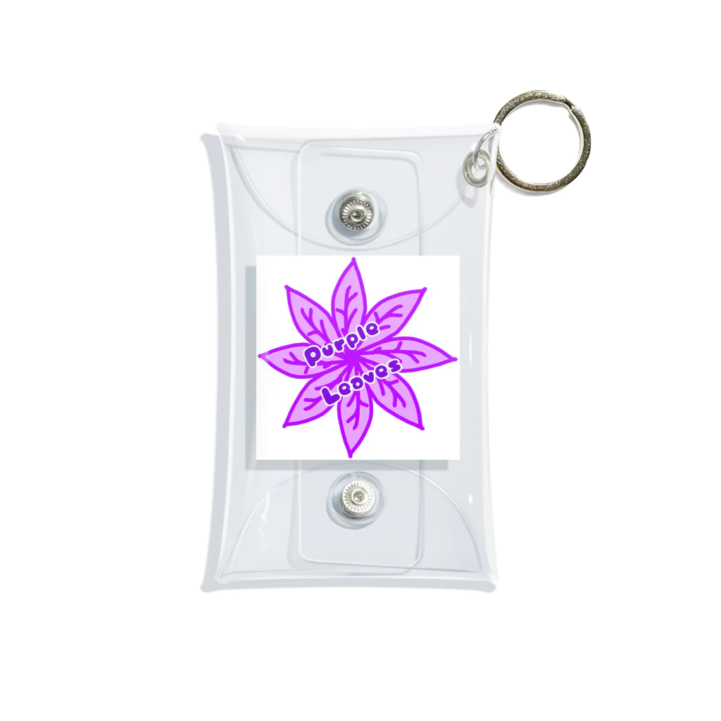 HAKOCHINのPurple Leaves Mini Clear Multipurpose Case