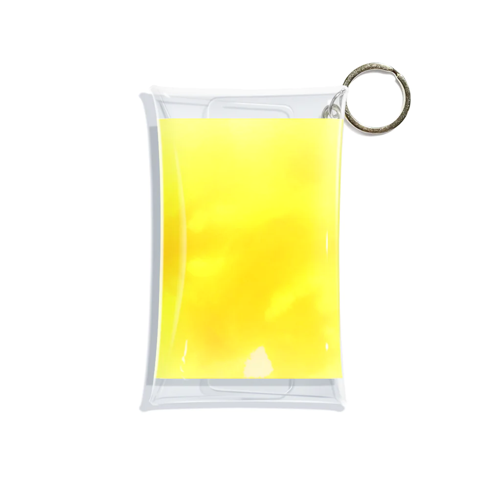 水彩 Ao_watercolorのAutumn Yellow　水彩 Mini Clear Multipurpose Case