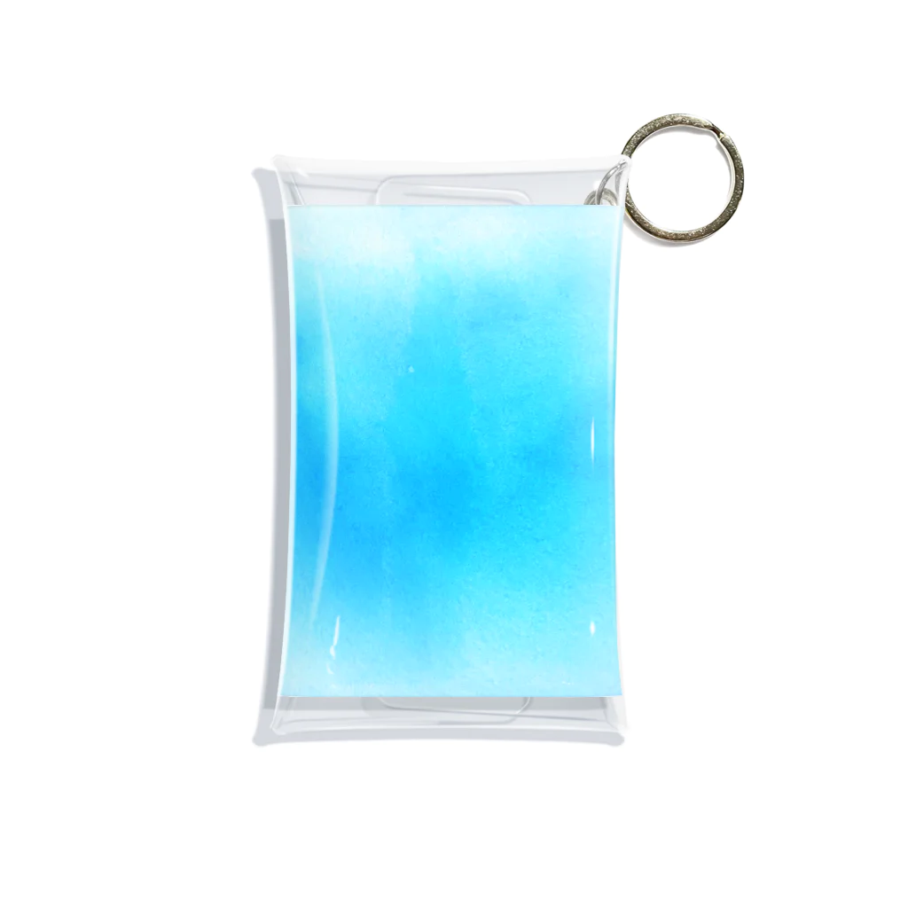 水彩 Ao_watercolorのOcean Blue　水彩 Mini Clear Multipurpose Case