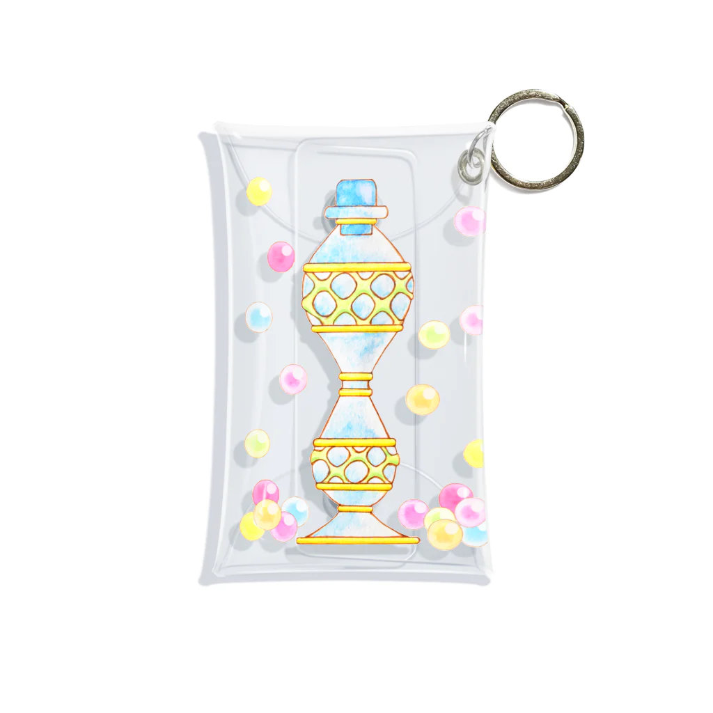 プリズモリイの箱の魔法少女の不思議な香水瓶と魔法玉石 ブルー Mini Clear Multipurpose Case