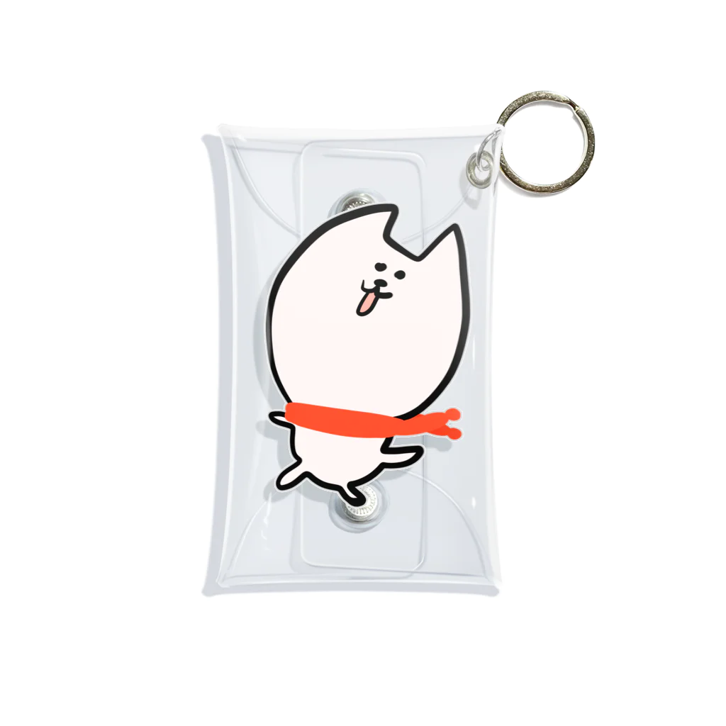 けちゃっぷごはんのお店のマフラーねこ Mini Clear Multipurpose Case