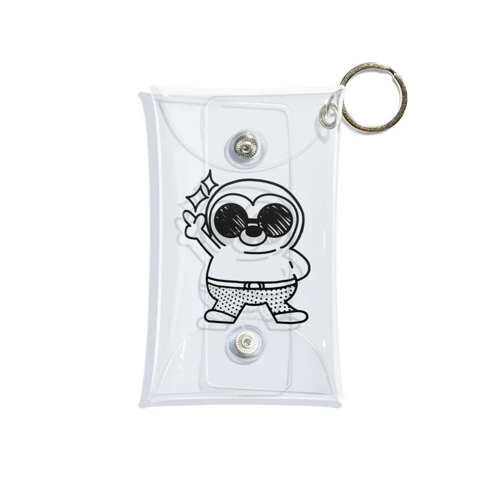 tatchies_textileのみんなちがってみんないい　ディスコくん Mini Clear Multipurpose Case