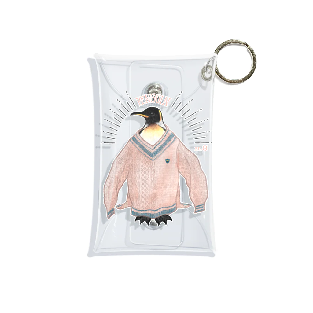 madein8☞shopのsweater-penguin Mini Clear Multipurpose Case