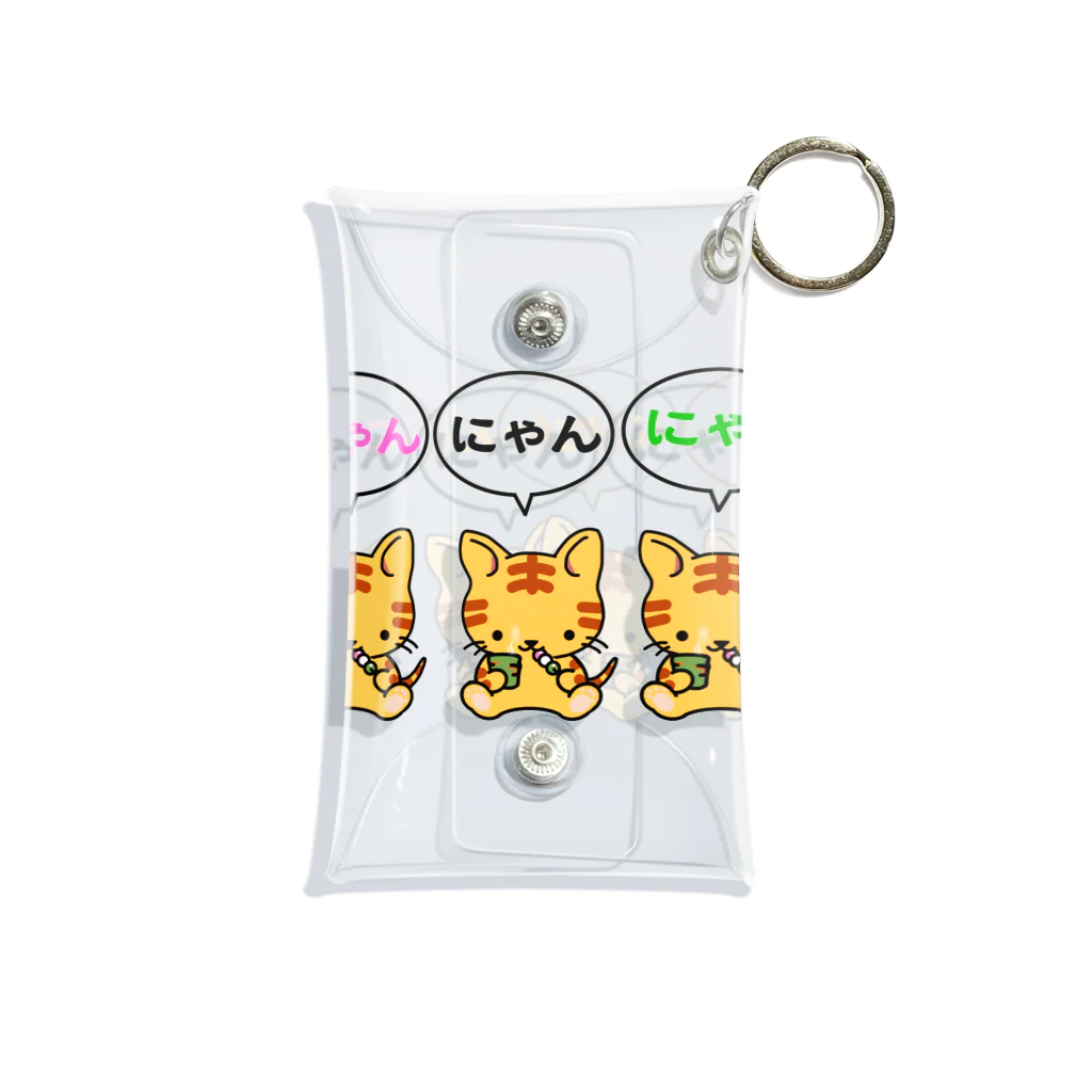 oui-nのお店のにゃんにゃんとお団子食べるトラ猫ちゃんずにゃん Mini Clear Multipurpose Case