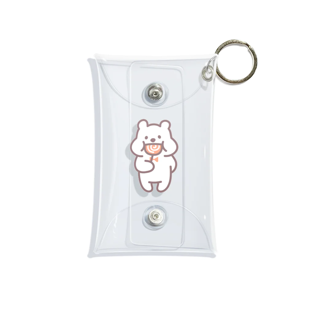 はるきちのLITTLE WHITE BEARS(もぐもぐ） Mini Clear Multipurpose Case