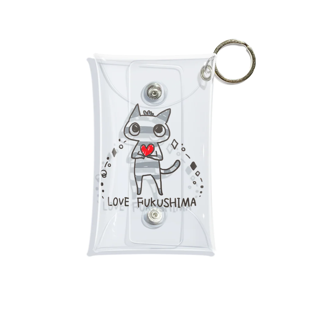 ✴FUKUSHIMAにゃんだべえ店✴のにゃんだべえ_LOVE FUKUSHIMA Mini Clear Multipurpose Case