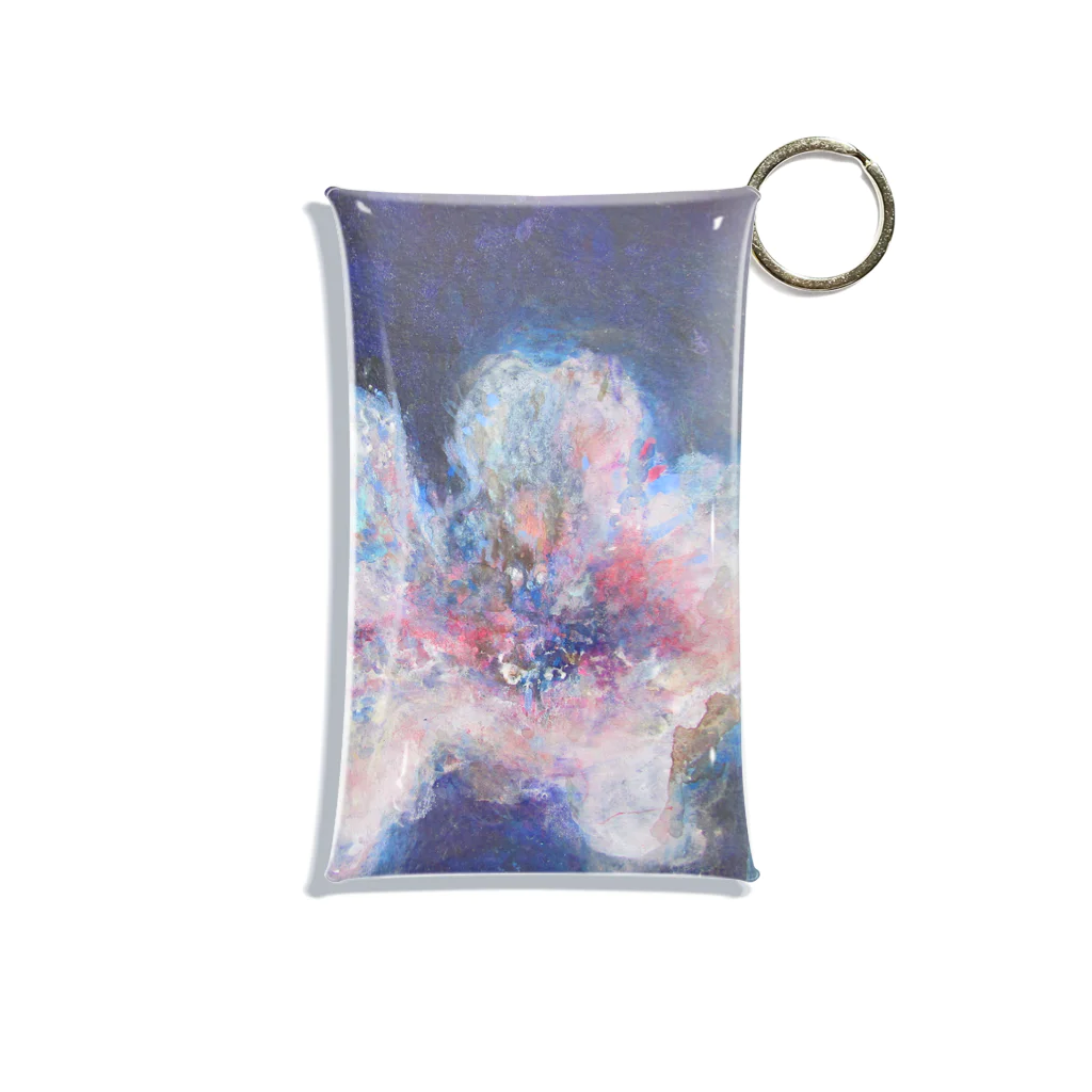 神藤リタgoods shopのflower in blue Mini Clear Multipurpose Case