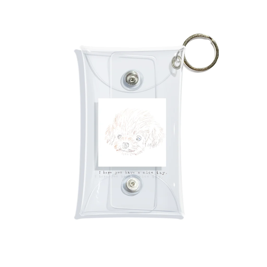 rilybiiのFluffy toy poodle Mini Clear Multipurpose Case