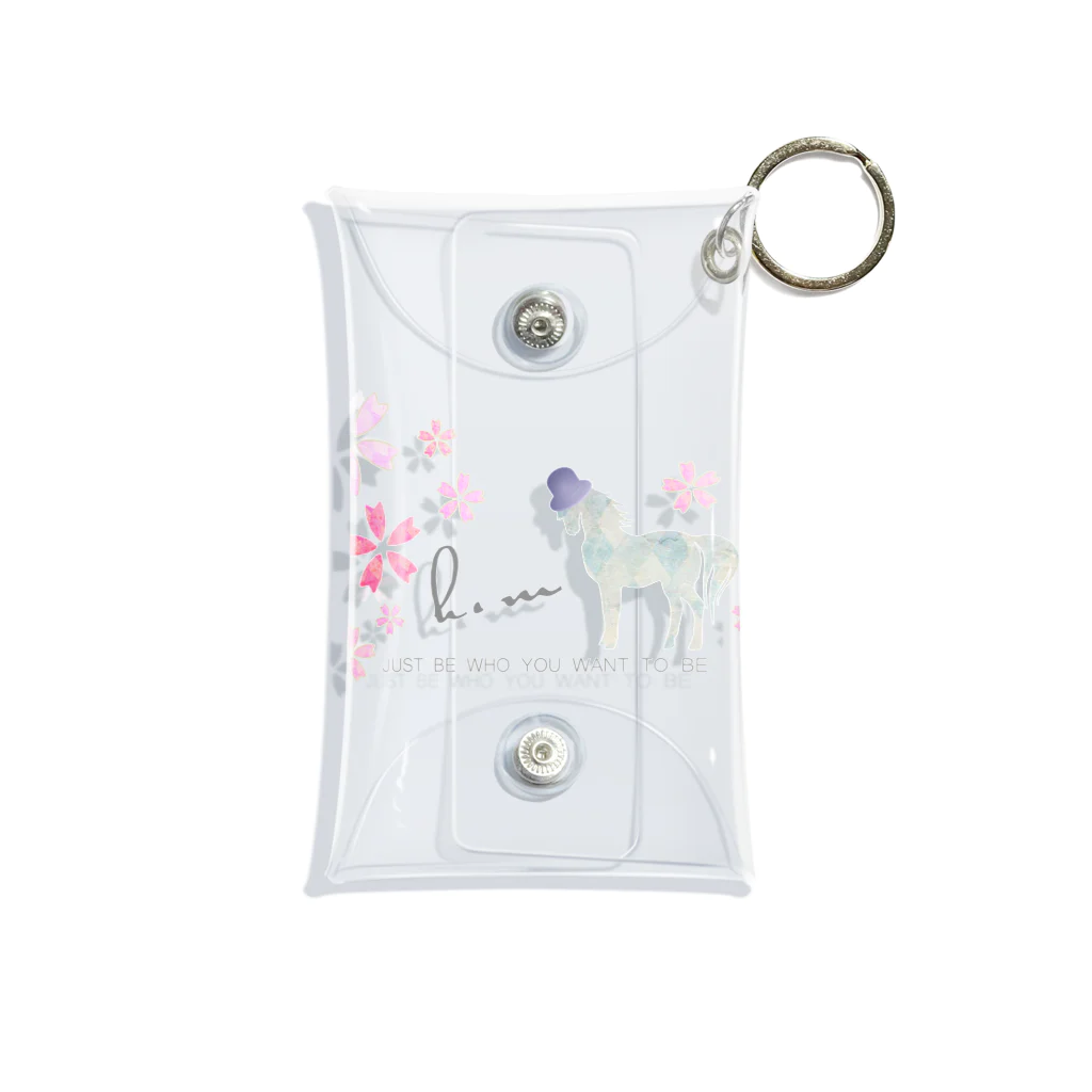 ClubHMのSpring Horse 桜帽子 Mini Clear Multipurpose Case