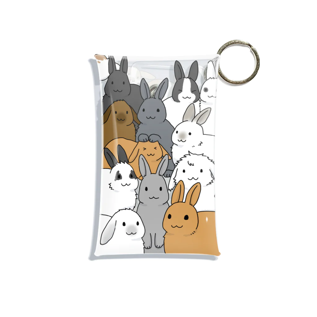 ふくはな工房のうさうさうさうさ Mini Clear Multipurpose Case